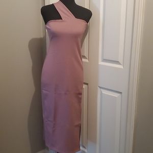 One shoulder bodycon midi dress